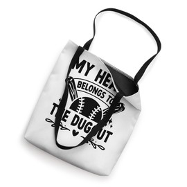 My Heart Belongs To The Dugout Baseball Player Coach Tote Bag