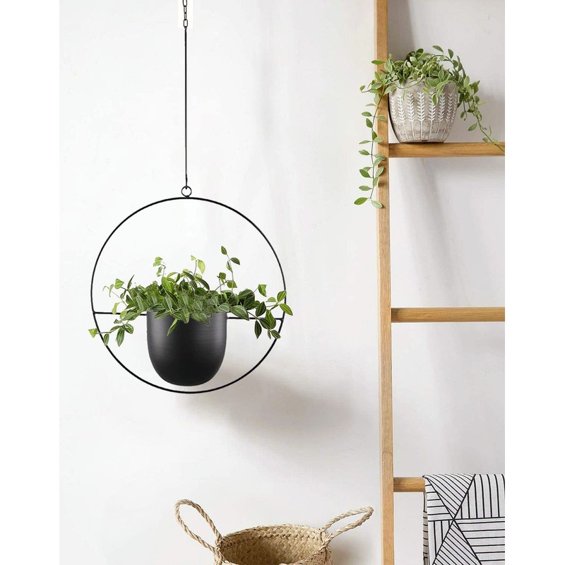 ABETREE Hanging Planter for Indoor Outdoor Plants Metal Mid Century