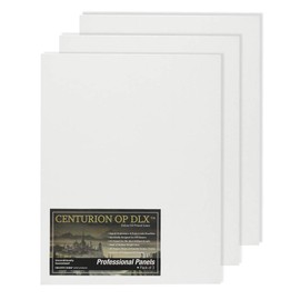 Centurion Deluxe Professional Oil Primed Linen Canvas Panels - 14x18-3 Pack of Linen Canvases for Painting, Artwork and More