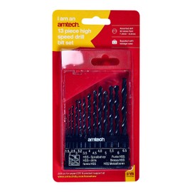 Amtech F1000 13 Piece high speed steel (HSS) drill set - small