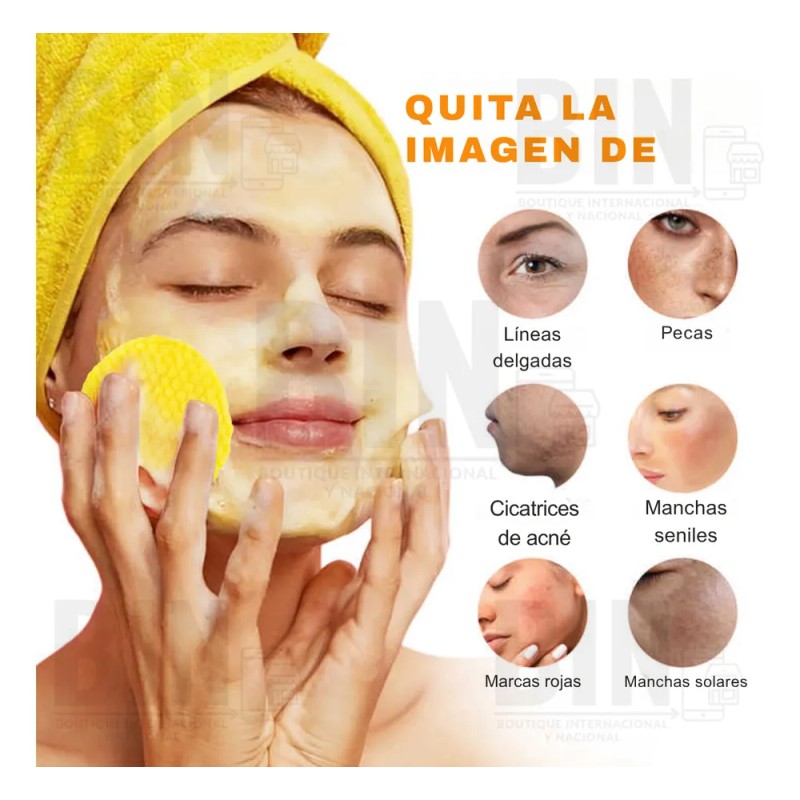Almohadillas Faciales Con Cúrcuma Y Ácido Kójico (30 Piezas) Mixta