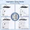 Hibbent Upgraded 13'' Shower Head Combo, High Pressure 5-spray Rainfall