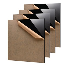 KINLINK 12x12 Acrylic Sheets, 1/8inch (3mm) Black Plexiglass Sheets, Black Plasitc Board with Protective Paper for DIY Project, Craft, Picture Frames, Sign, Weding invitaton, 4 Pack