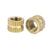 Sourcingmap M5 x 5mm Female Thread Brass Knurled Threaded Round