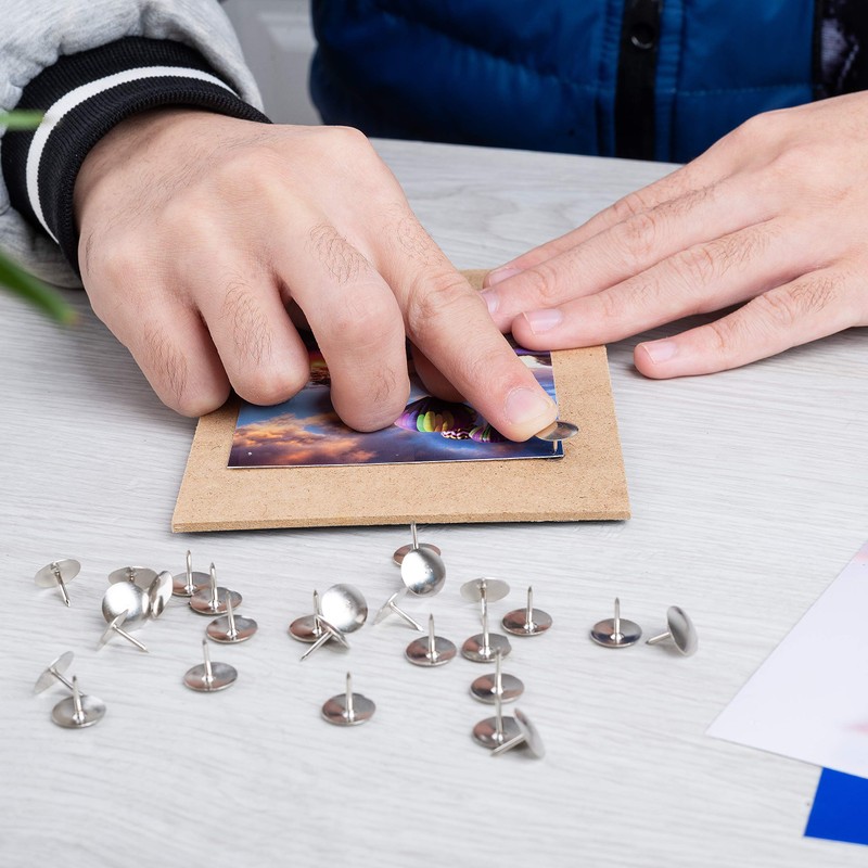 Mr. Pen Thumb Tack, Flat Push Pins, Silver Thumb Tacks,