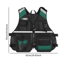 F Fityle Electrician Tool Vest Hardware Tool Pouch Carpenter Tool Vest Safety Vest for Construction Maintenance Workers Carpenters