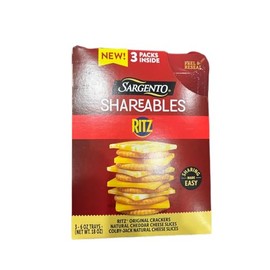 Sargento Shareables Ritz, Variety Pack, Natural Cheddar Cheese Slices, & Colby-Jack Natural Cheese Slices 6 oz, 3 Pack
