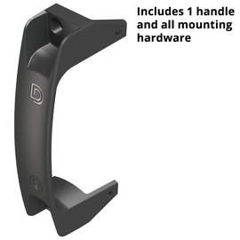 D&D TECHNOLOGIES LL3GH Gate Handle, Reversible for Right or Left Handing, Side-Fixing Legs Provide Easy Alignment & Added Strength, for Any Square Post Gate