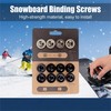 Generic Snowboard Binding Screws, Stainless Steel Replacement Hardware, 12-Pack —