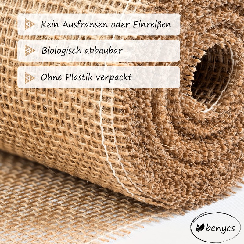 benycs Jute Table Runner Roll for Table and Wedding Decoration,