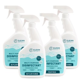 Clean Republic Multi-Purpose Disinfectant, Cleaning Spray, 32 Fluid Ounce Bottle, 4-Pack