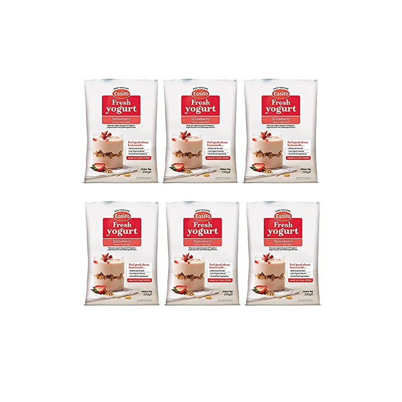 Easiyo Strawberry Yoghurt Mix 230g - Pack of 6