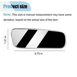 2PCS Car Rearview Blind Spot Mirror, 3.7" x 1.4" HD Glass Wide Angle Rearview Mirror, Rectangular Curved Reversing Parking Auxiliary Mirror, Universal Anti-glare Mirror for Most Cars (Rimmed)