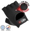 Met-X Suede Leather Microfibre Fabric Gym Training Gloves Large, Unisex