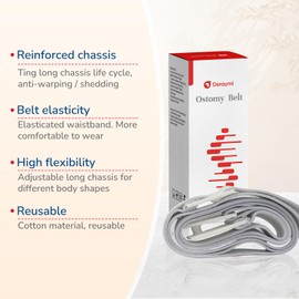 DERAYMI Ostomy Belt, Securely Holds Ostomy Pouch in Place, Washable Elastic Material, Adjustable and Comfortable for Colostomy Bags