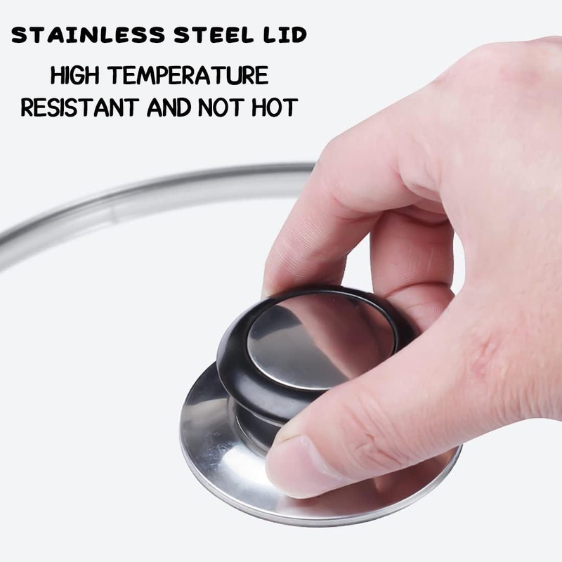 DreamAug 2-Pack Universal Pot Lid Handles – Heat-Resistant Bakelite &