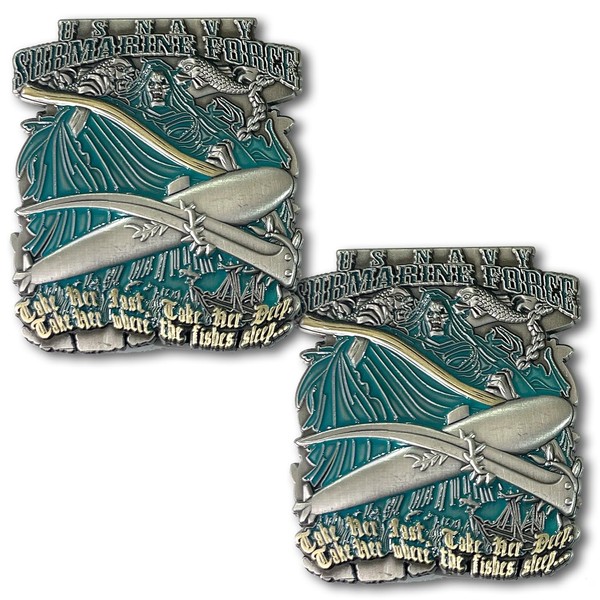 US Navy Submarine Grim Reaper Veteran Collectible Military Challenge Coin