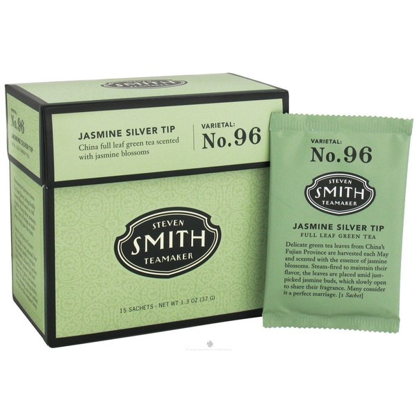 Smith Teamaker 1751 Smith Teamaker Jasmine Silver Tip Green Tea -1 box that includes 15 sachets Bag