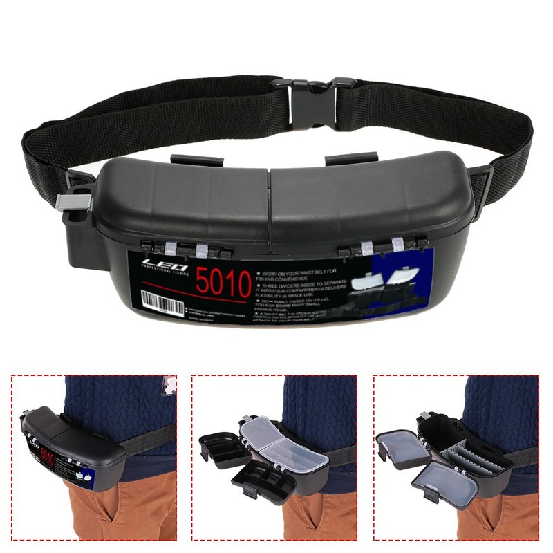 Multifunctional Portable Fishing Bait Tackle Box Storage Box Waist Carrier
