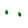 Green EMERALD Sterling Silver 925 Stud Earrings - 5 x