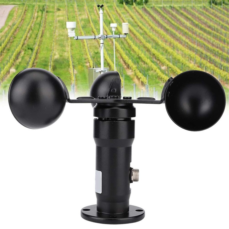 Anemometer Wind Speed Sensor 0-10V, DC 12-24V Aluminium Housing, 0-30m/s