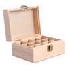 minkissy Wooden Essential Oil Storage Box Aromatherapy Organizer Portable Case