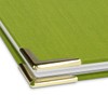 Handmade Certificate Folder in Green Linen Look with Embossed Print