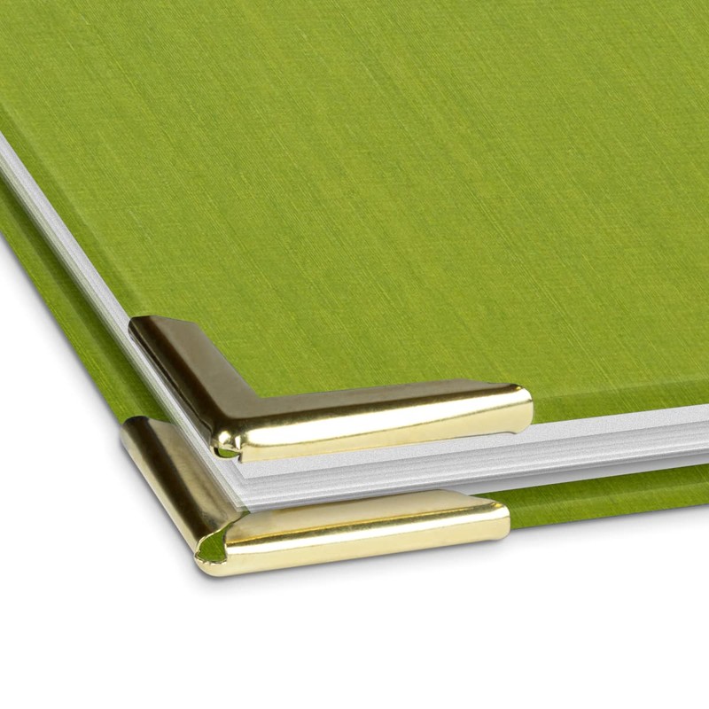Handmade Certificate Folder in Green Linen Look with Embossed Print