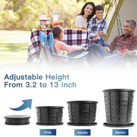 SMEKLYN Portable Toilet Kit for Adults, Retractable Camping Toilet with Wearable Privacy Tent Outdoor Travel Toilet with Privacy Shelters Folding XL Potty with Adjustable Height for Hiking,Car,RV