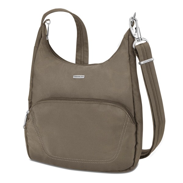 Travelon Anti-theft Classic Essential Messenger Bag, Nutmeg