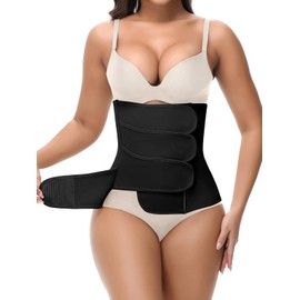 SHAPSHE Waist Trainer for Women Postpartum Recovery Wrap Waist Cincher Corset Shapewear Belly Band