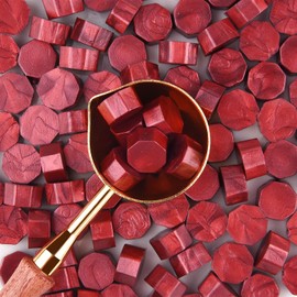 ASTARON 100 Pcs Sealing Wax Beads, Lots of Colors Options for Wax Seal Stamp, Octagon Wax Seal Kit with 1 Wax Melting Spoon, Perfect for Invitations Cards Envelopes Wine Packages Gift Wrapping