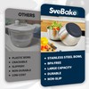 SveBake Stainless Steel Salad Spinner, 4.2 Qt Vegetable Washer, BPA-Free