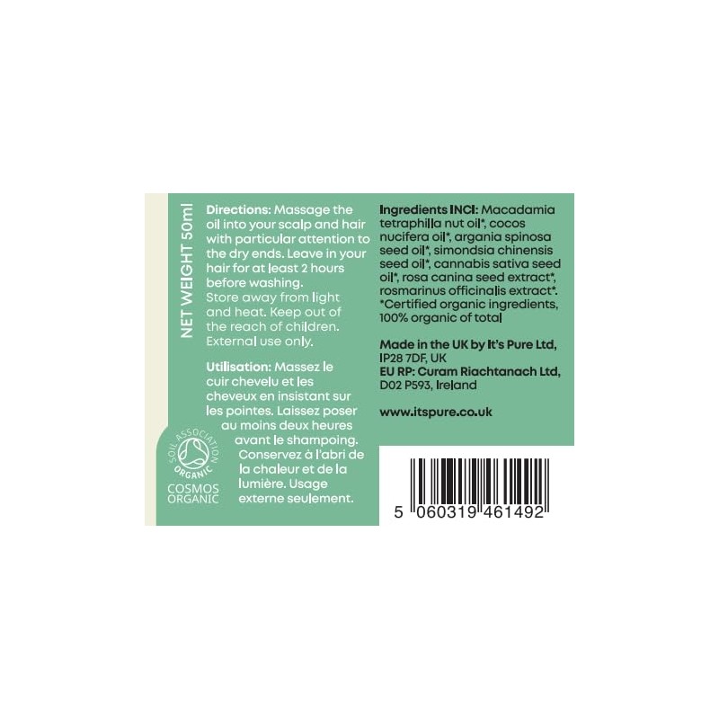 It’s Pure Macadamia & Argan Hair Oil 50ml | 100%