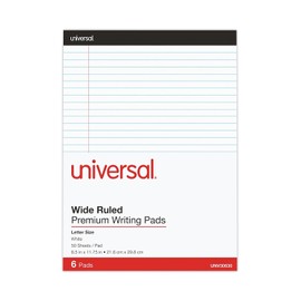 UNV30630 - Universal Perforated Edge Ruled Writing Pads