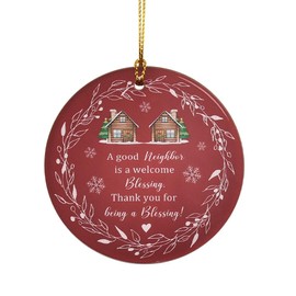 Good Neighbor Christmas Ornaments Thank You Neighbor Hanging Ornament Neighbor Appreciation Gift Ideas Neighbor Tree Ornament Decoration Neighborhood Neighbour Gift for Birthday Xmas