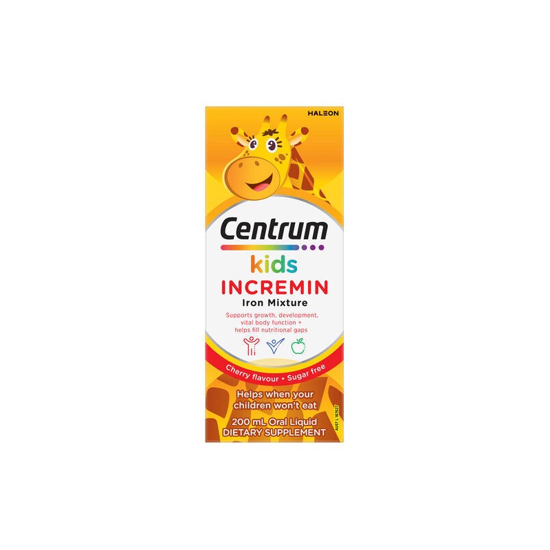 Centrum Kids Incremin Iron Mixture Oral Liquid Cherry 200mL