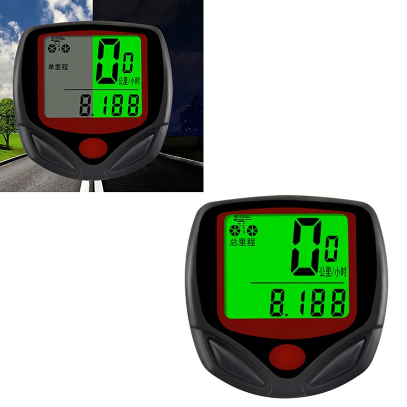 Biking Stopwatch Multifunctional High Accuracy Nightlight Display Cycling Speedometer Odometer