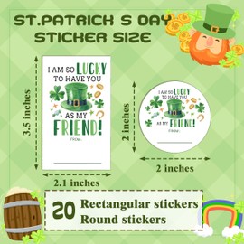 Happy St. Patrick's Day Gift Tag Sticker Labels, Lucky Clover Hat Label Tag, St. Patrick's Day Decoration, 2 Inches Self-Adhesive Gift Tag Sticker St Patricks Day Gift Wrapping-A08