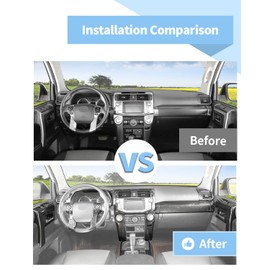 Voodonala for Toyota 4Runner 2010-2019 Center Console Dash Panel Kits Compatible with Toyota 4Runner 2010-2019(Carbon Fiber Black,28pcs)