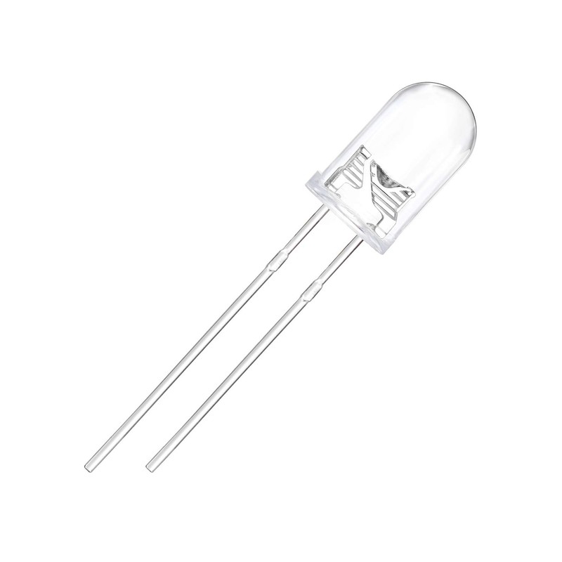 CHANZON 100 pcs 5mm Orange LED Diode Lights (Clear Round
