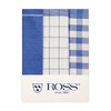 Ross Pack of 3 Cotton Tea Towels 1605 Blue 50