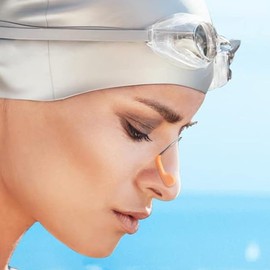 4 Pcs Swimming Nose Clip Unisex Adult Swimming Competition Nose Clip Training Nose Plugs Swimming Competition Protector with Storage Cases for Adults Water Sports Pool