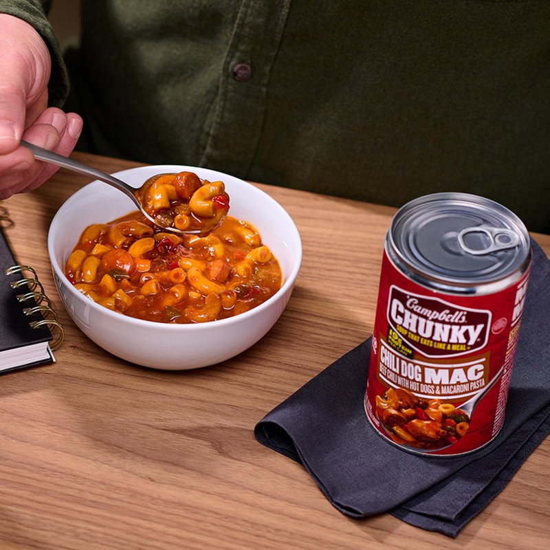 Campbell’s Chunky Chili Dog Mac Soup, 18.8 oz Can