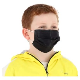 Mascarillas Infantiles Negras, Paquete De 100 Unidades