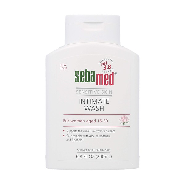 SEBAMED Feminine Intimate Wash pH 3.8 for Microflora Balance with Aloe Vera Mild Organic Based Daily Vaginal Wash Feminine Hygiene 6.8 Fluid Ounces (200 Milliliters), Clear (3247350.0)