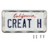Creathome 3D Curly Wave Pattern Chrome License Plate Frame from