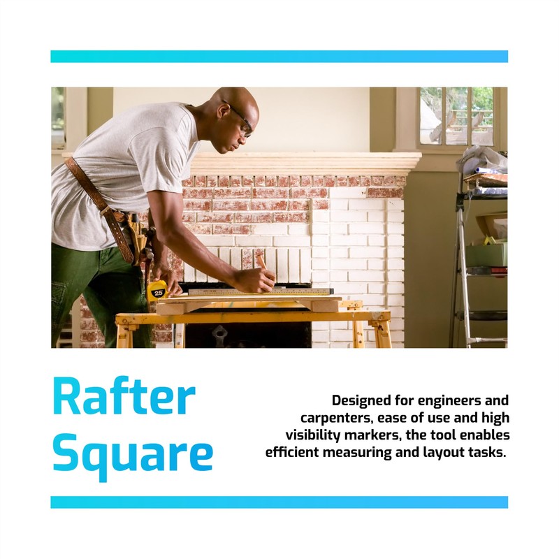 Rafter Square Tool, Carpenter Measuring Layout Tool, Aluminum Alloy Triangle