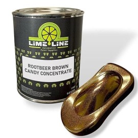 LiME LiNE Rootbeer Brown Candy Concentrate Automotive Metal Flake Paint - 1 Pint