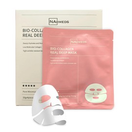 NAhmeds NAhmeds Bio-Collagen Real Deep Mask, Low Molecular Collagen, Deeply Hydrates and Moisturizes, 20gX4 Piecs